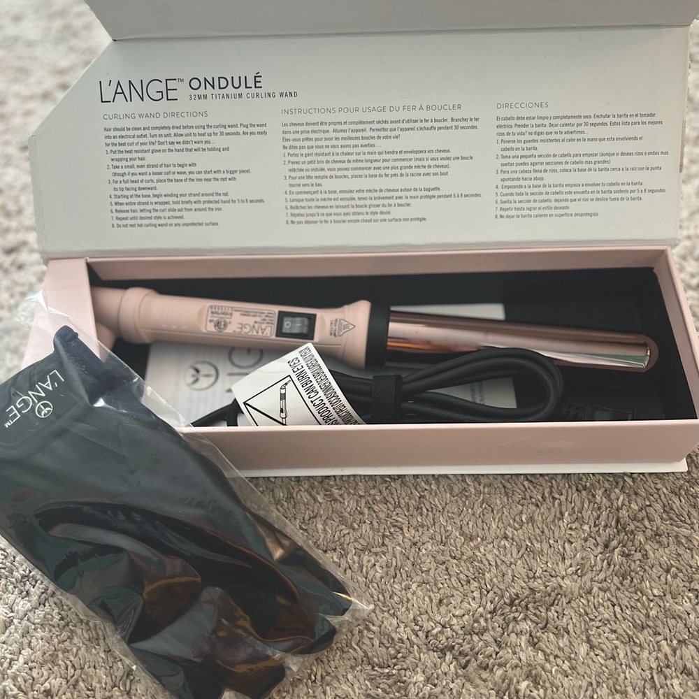 NEW L’ANGE Ondule 32mm Curling Wand with glove